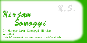 mirjam somogyi business card